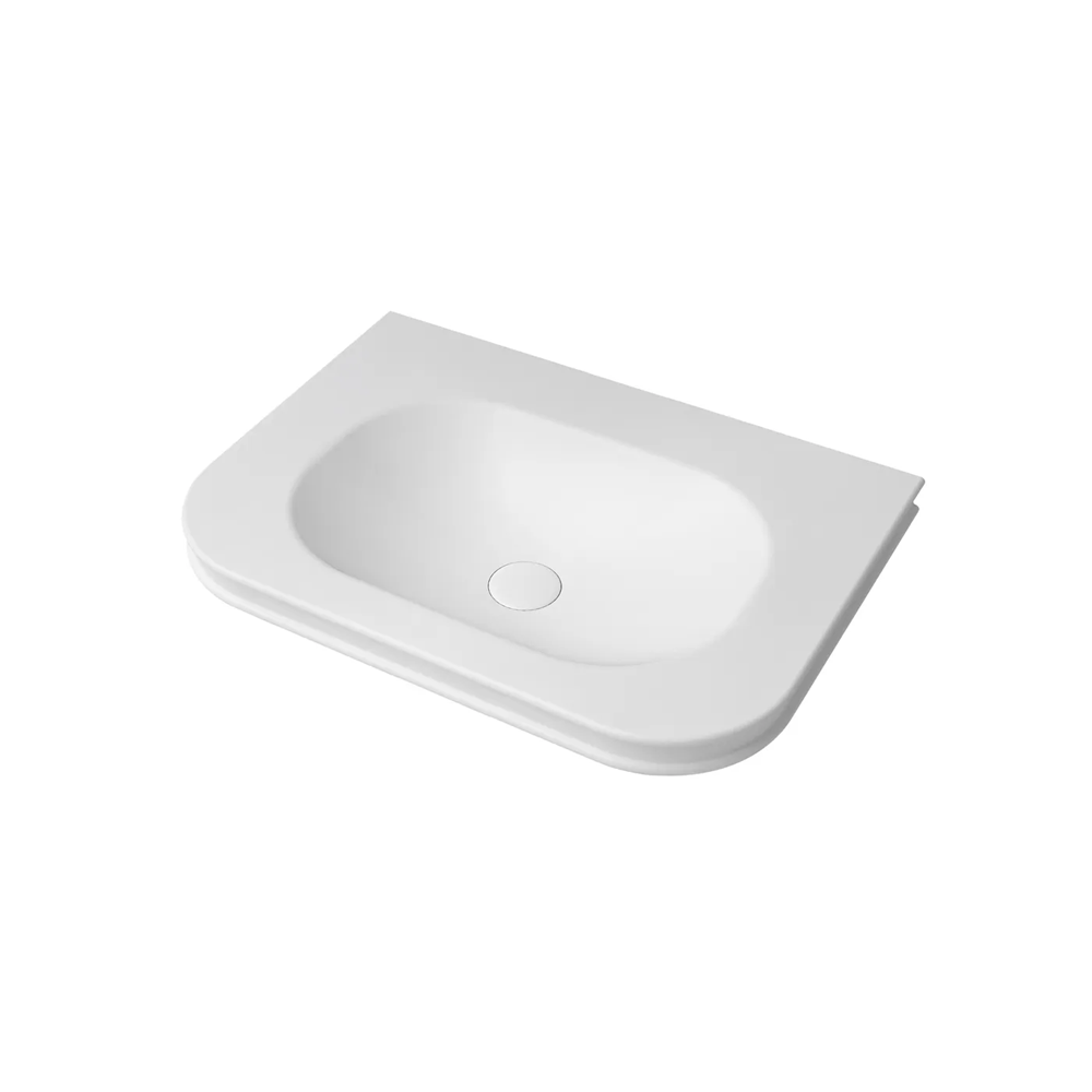 Otti Havana English Edge Top 750x500x50mm w/ Soft Square Basin Matte White MTHA75SB-50