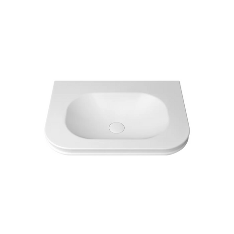 Otti Havana English Edge Top 750x500x50mm w/ Soft Square Basin Matte White MTHA75SB-50
