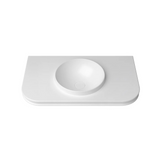 Otti Havana English Edge Top 900x500x50mm w/ Round Basin Matte White MTHA95RB-50