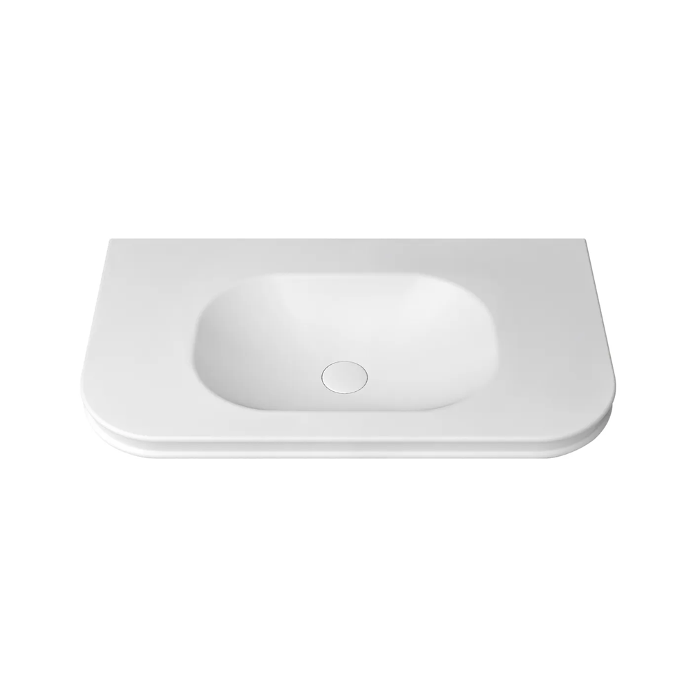 Otti Havana English Edge Top 900x500x50mm w/ Soft Square Basin Matte White MTHA95SB-50