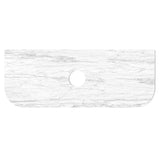 Otti Bondi Wall Hung Curve Vanity 750mm Fluted Satin White w/ Natural Carrara Marble Top BO750WST-NCA