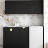 Otti Marlo Laundry Kit 1715B Black / Cloudy Carrara Top LA-1715B-MA-CA