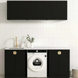 Otti Marlo Laundry Kit 1960B Black / Cloudy Carrara Top LA-1960B-MA-CA