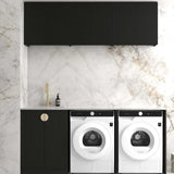 Otti Marlo Laundry Kit 1960A Black / Natural Carrara Marble Top LA-1960A-MA-NCA