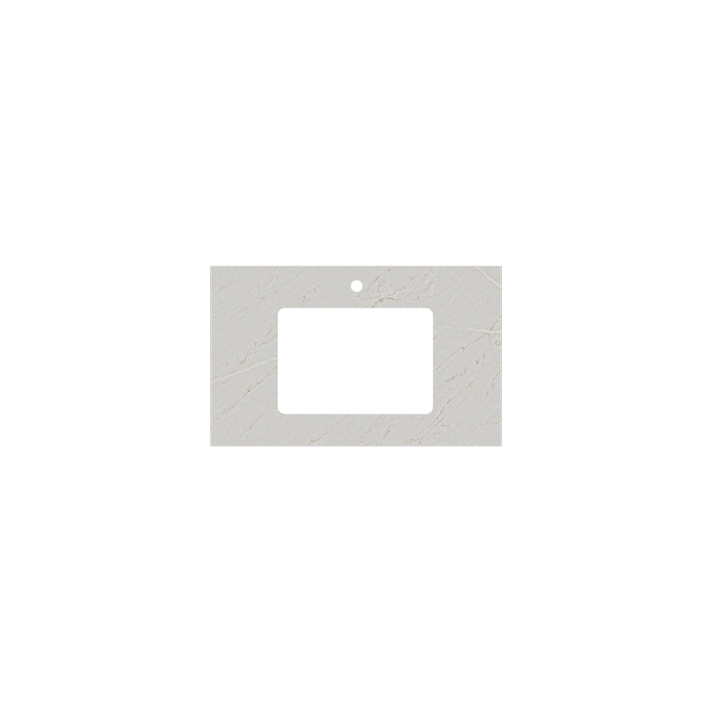 Fienza Undermount Stone Top 750mm (1 Taphole) Silica Free Marmo Latte 513-114-SF