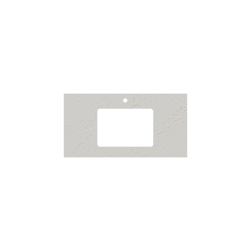 Fienza Undermount Stone Top 900mm (1 Taphole) Silica Free Marmo Latte 513-115-SF
