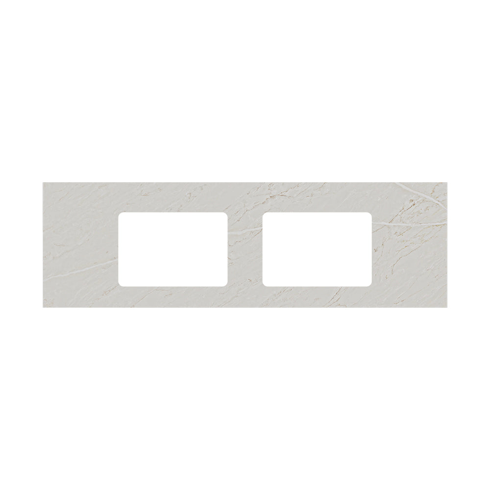 Fienza Double Undermount Stone Top 1500mm (No Taphole) Silica Free Marmo Latte 513-146-SF