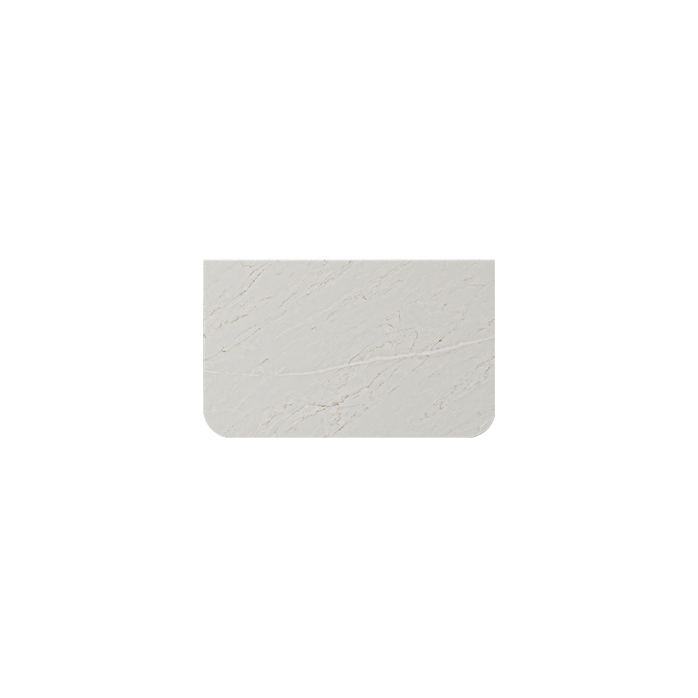 Fienza Curved Stone Top 750mm (No Taphole) Silica Free Marmo Latte 513-161-SF