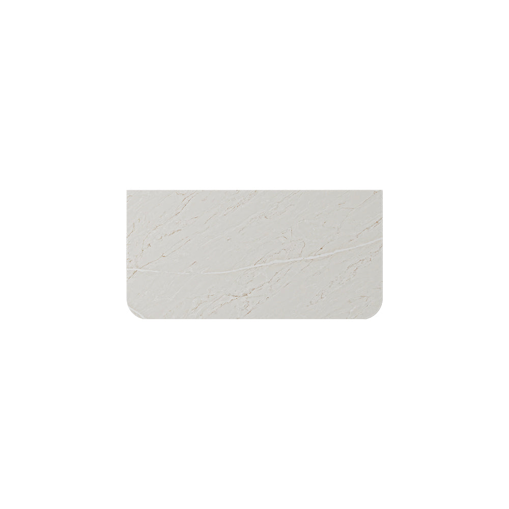 Fienza Curved Stone Top 900mm (No Taphole) Silica Free Marmo Latte 513-162-SF