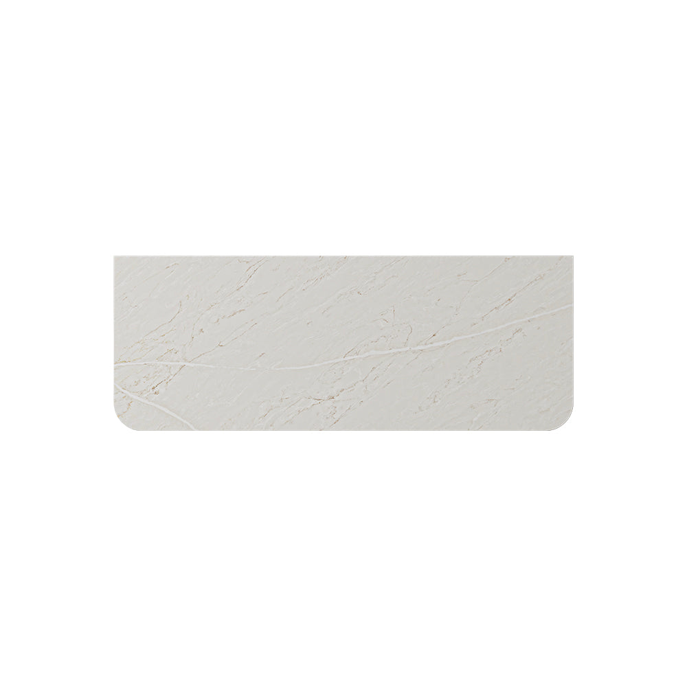 Fienza Curved Stone Top 1200mm (No Taphole) Silica Free Marmo Latte 513-163-SF
