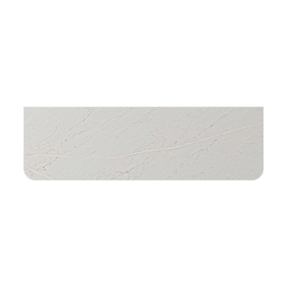 Fienza Curved Stone Top 1500mm (No Taphole) Silica Free Marmo Latte 513-164-SF