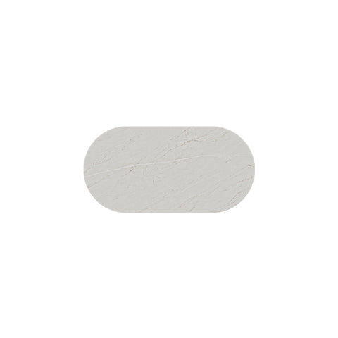 Fienza Pill Shaped Stone Top 900mm (No Taphole) Silica Free Marmo Latte 513-166-SF
