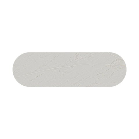 Fienza Pill Shaped Stone Top 1500mm (No Taphole) Silica Free Marmo Latte 513-168-SF