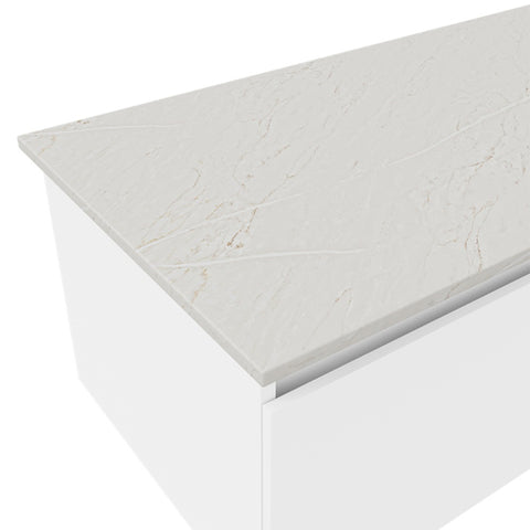 Fienza Undermount Stone Top 750mm (No Taphole) Silica Free Marmo Latte 513-142-SF
