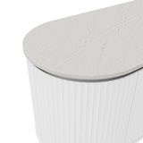 Fienza Pill Shaped Stone Top 1500mm (No Taphole) Silica Free Marmo Latte 513-168-SF