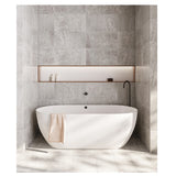 Seima Arko 120 Freestanding Bath 1700mm with Overflow Matte White 192456