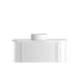 Otti Hampshire Wall Hung Curve Vanity 1200mm Satin Black w/ Matte White Top BOH1200BST-MW