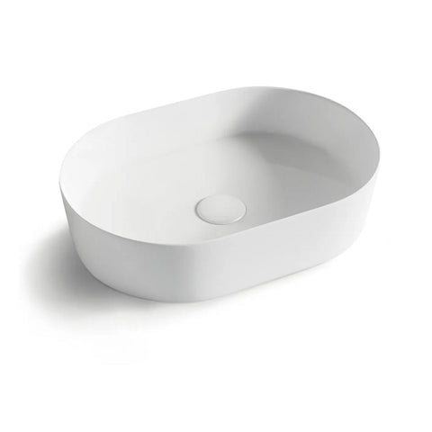Otti Oval Basin 500X340mm Above Counter Matte White OT5035MW