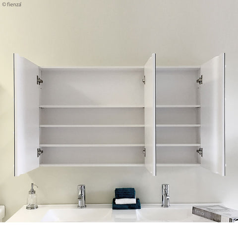 Fienza Bevel Edge Mirror Cabinet 1200mm w/ 150mm Side Shelf BS135