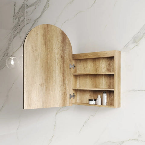 Otti Archie LED Shaving Cabinet 900x600mm Natural Oak LED-ARSV9060N