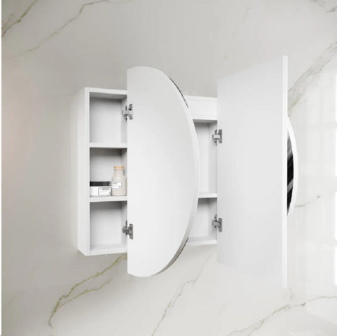 Otti Bondi LED Shaving Cabinet 1200x750mm Matte White LED-BOSV1275W