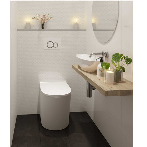 Seima Modia Toilet Floor Mount Flat Seat White 191841
