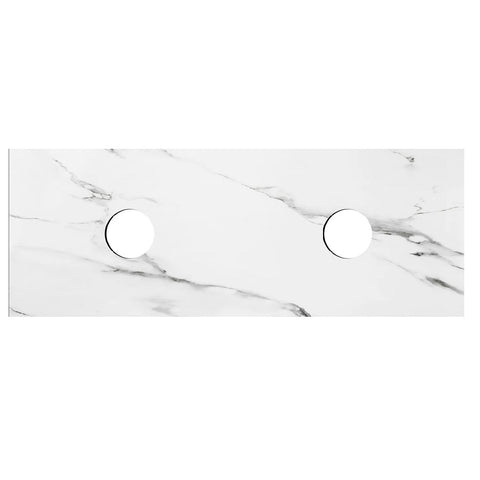 Otti Rock Plate Stone Slab Basin 1200x465mm Above Counter Double Bowl Waste(No Taphole) Mont Blanc RP124CA-130D