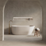 Nood Co Juno Freestanding Concrete Bathtub 1690mm Morning Mist JU1-5-0-MM