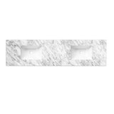 Otti Noosa Wall Hung Vanity 1500mm Satin White w/ Undermount Natural Carrara Marble Top & Basin NS1500WSTUD-NCA-UB