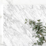 Otti Marlo Wall Hung Vanity 900mm Matte Black w/ Undermount Natural Carrara Marble Top & Basin MA900BSTUD-NCA-UB