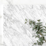 Otti Laguna Mk II Wall Hung Vanity 1200mm Matte White w/ Undermount Natural Carrara Marble Top & Basin LGM1200WSTUD-NCA-UB
