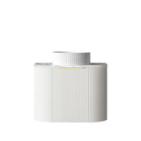 Otti Bondi Wall Hung Curve Vanity 600mm Fluted Satin White w/ Natural Carrara Marble Top BO600WST-NCA