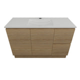 Timberline Nevada Vanity 1200mm Centre Bowl Alpha Top Floor standing Prime Oak NEVV1200CAPHF-PO