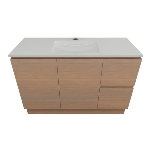 Timberline Nevada Vanity 1200mm Centre Bowl Alpha Top Floor standing Tassie Oak NEVV1200CAPHF-TO