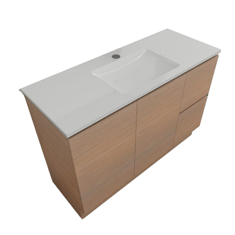 Timberline Nevada Vanity 1200mm Centre Bowl Alpha Top Floor standing Tassie Oak NEVV1200CAPHF-TO
