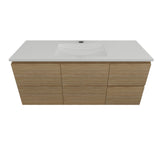 Timberline Nevada Vanity 1200mm Centre Bowl Alpha Top Wall Hung Prime Oak NEVV1200CAPHW-PO