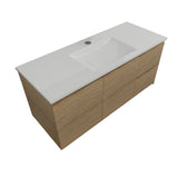 Timberline Nevada Vanity 1200mm Centre Bowl Alpha Top Wall Hung Prime Oak NEVV1200CAPHW-PO