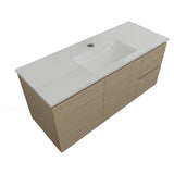 Timberline Nevada Vanity 1200mm Centre Bowl Alpha Top Wall Hung Rural Oak NEVV1200CAPHW-RO