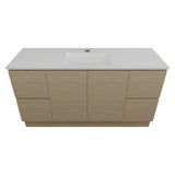 Timberline Nevada Vanity 1500mm Centre Bowl Alpha Top Floor standing Rural Oak NEVV1500CAPHF-RO