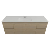 Timberline Nevada Vanity 1500mm Centre Bowl Alpha Top Wall Hung Rural Oak NEVV1500CAPHW-RO