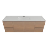 Timberline Nevada Vanity 1500mm Centre Bowl Alpha Top Wall Hung Tassie Oak NEVV1500CAPHW-TO