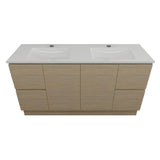 Timberline Nevada Vanity 1500mm Double Bowl Alpha Top Floor standing Rural Oak NEVV1500DAPHF-RO