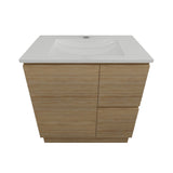 Timberline Nevada Vanity 750mm Centre Bowl Alpha Top Floor standing Prime Oak NEVV750CAPHF-PO