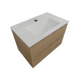 Timberline Nevada Vanity 750mm Centre Bowl Alpha Top Wall Hung Prime Oak NEVV750CAPHW-PO