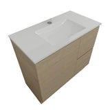 Timberline Nevada Vanity 900mm Centre Bowl Alpha Top Floor standing Rural Oak NEVV900CAPHF-RO