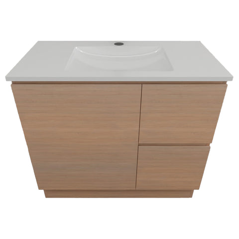 Timberline Nevada Vanity 900mm Centre Bowl Alpha Top Floor standing Tassie Oak NEVV900CAPHF-TO