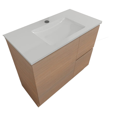 Timberline Nevada Vanity 900mm Centre Bowl Alpha Top Floor standing Tassie Oak NEVV900CAPHF-TO