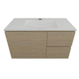 Timberline Nevada Vanity 900mm Centre Bowl Alpha Top Wall Hung Rural Oak NEVV900CAPHW-RO