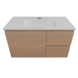 Timberline Nevada Vanity 900mm Centre Bowl Alpha Top Wall Hung Tassie Oak NEVV900CAPHW-TO