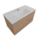 Timberline Nevada Vanity 900mm Centre Bowl Alpha Top Wall Hung Tassie Oak NEVV900CAPHW-TO